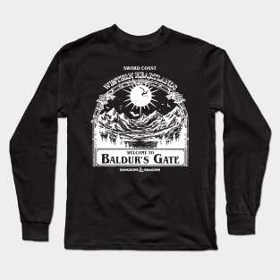 Welcome to Baldur's gate Black and White V2 Long Sleeve T-Shirt